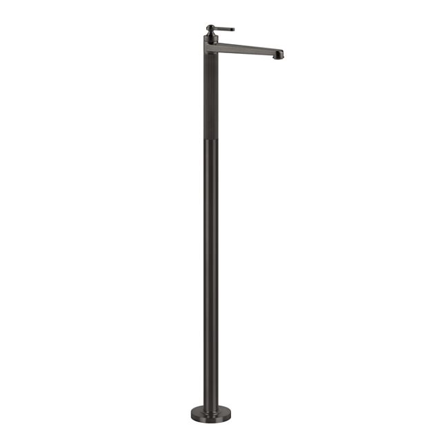 Gessi Venti20 Смеситель напольный для раковины, излив 208 мм, внешняя часть, Black Metal Brushed PVD