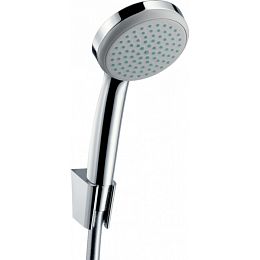 Ручной душ Hansgrohe Croma 100 1 jet с настенным держателем, цвет: хром/белый купить в Москве: интернет-магазин StudioArdo