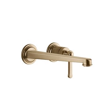 Gessi Venti20 Смеситель для раковины настенный, встраиваемый, однорычажный, излив 243 мм., внешняя часть, Warm Bronze Br. PVD