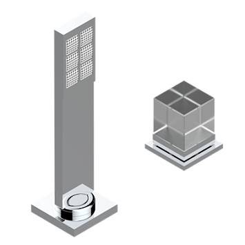 Смеситель  THG Soho на борт с ручным душем с ручкой одновременной регулировки – потока/температуры