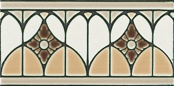 Бордюр Ceramiche Grazia Venice Bordura Fenice Caramel Craquele 10x20