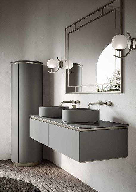 Комплект мебели Oasis Naos, подвесной, столешница: Покрытие Purefeel "Trim Grey", Отделка: Матовый лакированный цвет "Trim Grey"