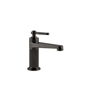 Gessi Venti20 Смеситель для раковины на 1 отверстие, однорычажный, без донного клапана, Black Metal Brushed PVD