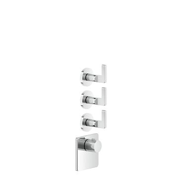 Gessi Inciso Встраиваемый термостатический смеситель на 3 источника, резьба 3/4 (внешние части), хром