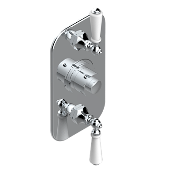 Накладка THG 1900 a manettes с ручкой регулировки температуры и двумя маховиками для термостатического смесителя 5400AE