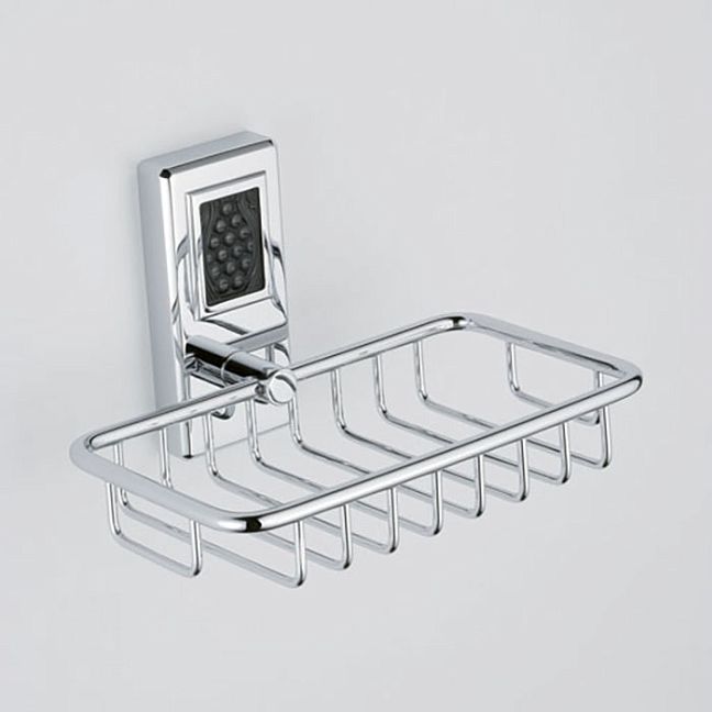 THG M&eacute;tropolis cristal noir Мыльница-корзина металлическая 160х95мм., подвесная, цвет: хром