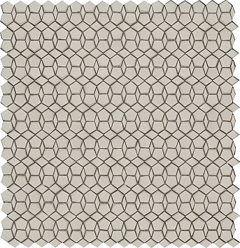 Микромозаика  Sergio Savino Pentagoni 30х30.8см, настенная, цвет: Carrara