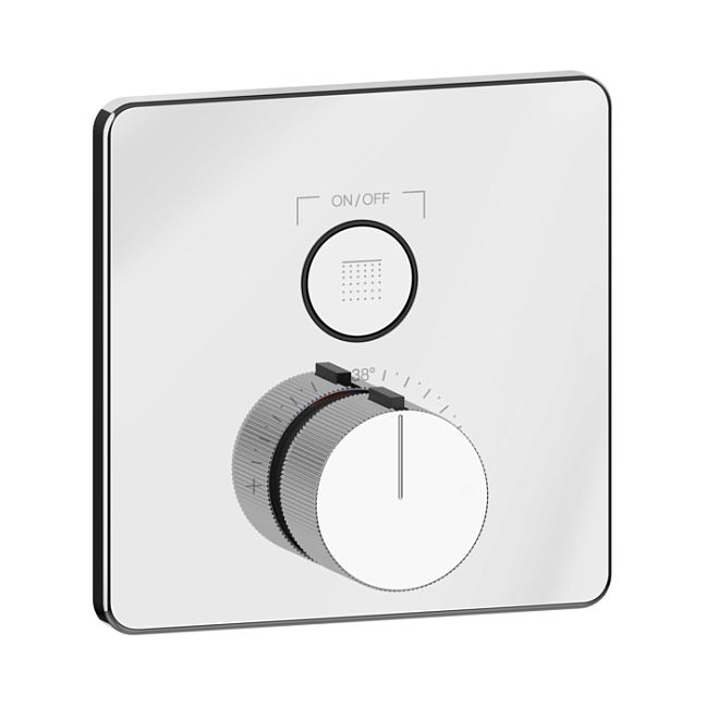Gessi HI-FI Comfort Смеситель настенный встраиваемый, термостатический, с 1 запорной кнопкой, хром