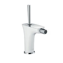 Смеситель для биде Hansgrohe PuraVida на 1 отв., с донным клапаном, цвет: белый/хром купить в Москве: интернет-магазин StudioArdo