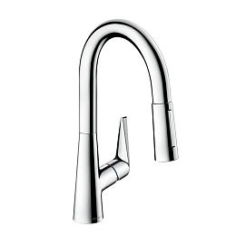 Смеситель для кухни Hansgrohe Talis M51 на 1 отв однорычажный, поворотный излив 18.5см с вытяжным душем, 2jet, h15.2см, цвет: хром купить в Москве: интернет-магазин StudioArdo