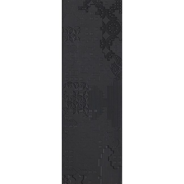 Керамогранит Mutina Bas Relief Patchwork Relief Nero Matt 18x54