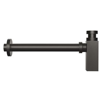 Gessi Eleganza Сифон для раковины квадратный, под донный клапан, Black Metal Brushed PVD