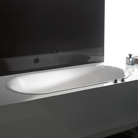 BETTE Lux Oval Ванна встраиваемая овальная с шумоизоляцией 180x80x45 см, с покрытиями Glaze Plus анти-слип, белая (для удлиненного слива-перелива)