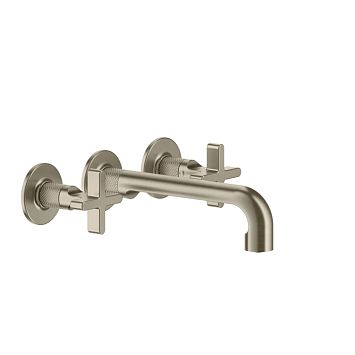 Gessi Inciso Встраиваемый смеситель для раковины на 3 отверстия с изливом 210-190мм (внешние части), finox