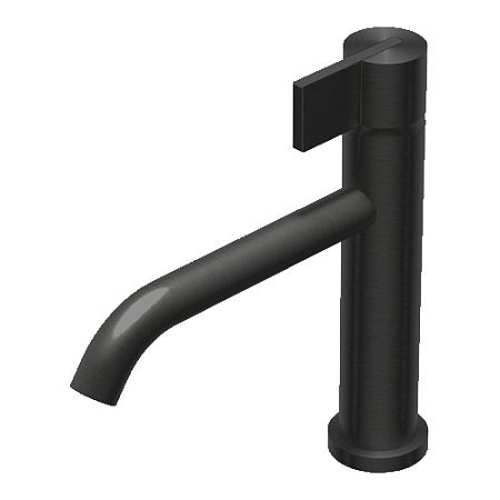 Смеситель для раковины Ritmonio Dot316 Round без донного клапана, цвет черная матовая сталь.