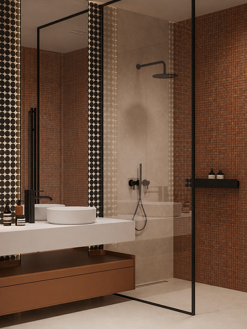 Мозаика ART NATURA Marble Mosaic Red Travertine 30,5x30,5