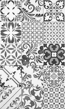Керамогранит Tonalite Aquarel Decoro Stars Grigio 15x15