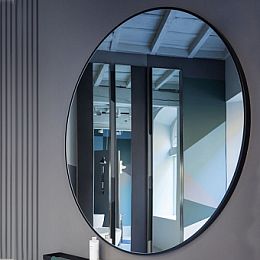 Cielo Catini Зеркальный шкаф круглый d-75см, цвет рамы черный матовый купить в Москве: интернет-магазин StudioArdo