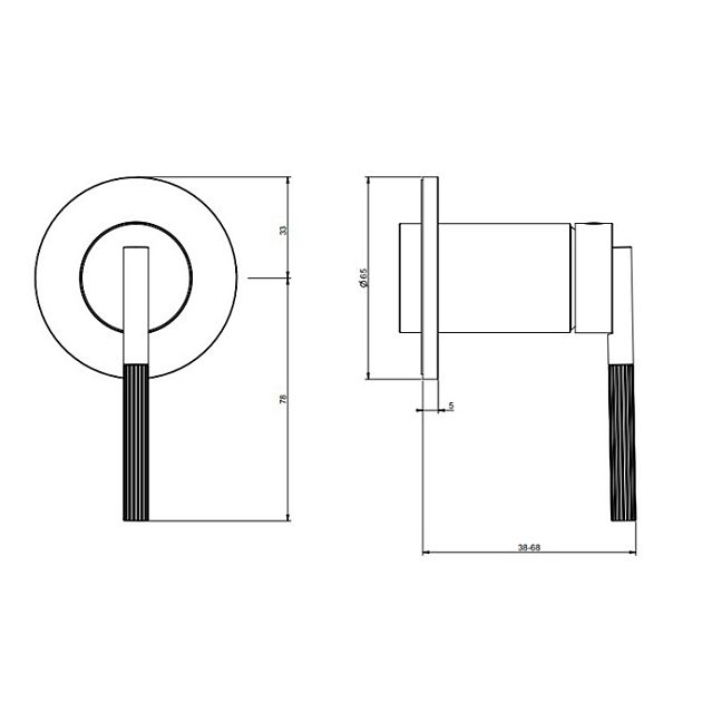Gessi Ingranaggio Встраиваемый однорычажный смеситель на 1 выход (внешние части), Finox Brushed Nickel