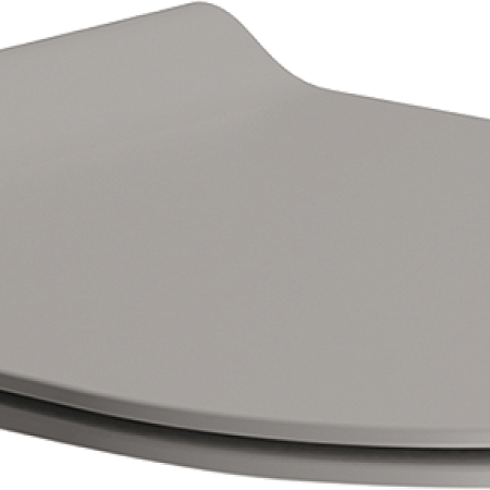 Сиденье для унитаза Norm/Pura/Kube X тонкое из термоактивных смол с антибактериальным покрытием и плавным спуском soft-close серый беж матовый (MS86CSN05)