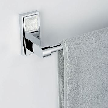 THG Masque de Femme m&eacute;tal lisse Полотенцедержатель 60см, подвесной, цвет: хром