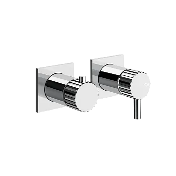 Gessi Incastri Смеситель встраиваемый с переключателем на два потока, внешняя часть, цвет 031 Chrome