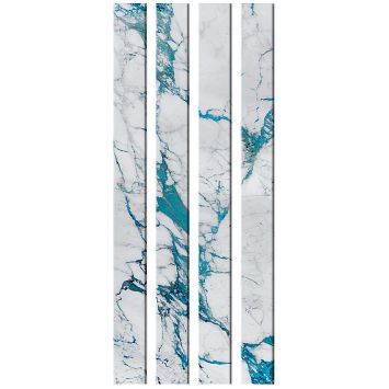 Стеклянный профиль Sicis You Glass  Electric Marble Cal Turchese 26,2 x 300 x 6 мм