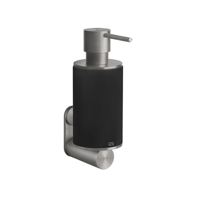 Gessi 316 Дозатор для жидкого мыла настенный, черный/steel brushed