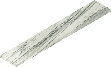 Italon Керамогранитная ступень Skyfall Scalino Ang. SX Bianco Paradiso 33x160 Nat