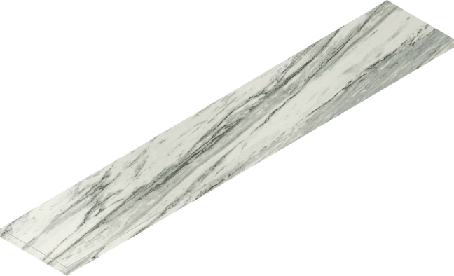 Italon Керамогранитная ступень Skyfall Scalino Ang. SX Bianco Paradiso 33x160 Nat