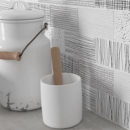 Керамическая плитка WOW Crafted HM Decor B&W 7,5x15 купить в Москве: интернет-магазин StudioArdo