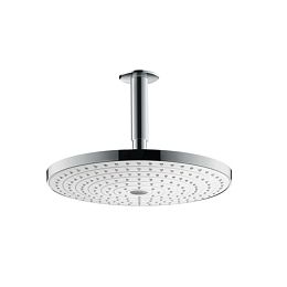 Верхний душ Hansgrohe Raindance Select S d300мм, 2jet (Rain, RainAir), G1/2, шарнирное соединение, потолочный, цвет: белый/хром купить в Москве: интернет-магазин StudioArdo