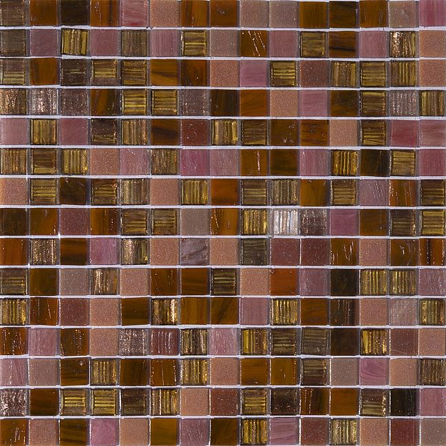 ART NATURA  Смесь из стеклянной мозаики Primavera 2x2 Жженая карамель матрица 322х322 на пленке