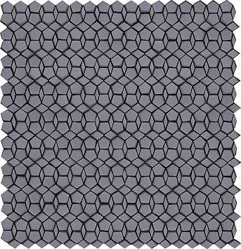 Микромозаика  Sergio Savino Pentagoni 30х30.8см, настенная, цвет: Grigio Media