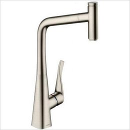 Смеситель для кухни Hansgrohe Talis Select M51 на 1 отв, поворотный излив: 22см с вытяжным душем, 1jet, h:28.8см, sBox, кнопка вкл/выкл, цвет: нержавейка купить в Москве: интернет-магазин StudioArdo