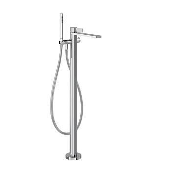 Gessi Inverso Rigato Внешняя часть напольного смесителя для ванны с перекл и ручным душем , хром