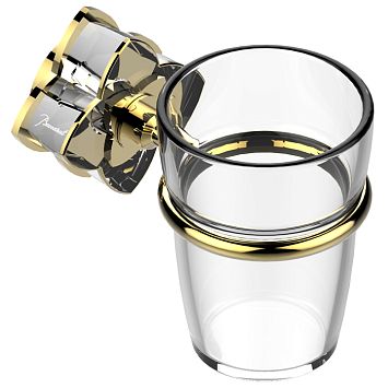 THG P&eacute;tale de cristal clair liser&eacute; dor&eacute; Стакан, подвесной, цвет: золото/прозрачный хрусталь