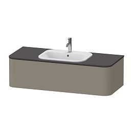 Duravit Happy D.2 Plus Столешница 16x1300x550мм для тумбы #HP4932, HP4942, HP4952 ,HP4962, HP4972 с вырезом под 1 раковину, цвет: graphite supermatt купить в Москве: интернет-магазин StudioArdo