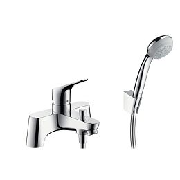 Смеситель на край ванны Hansgrohe Focus на 2 отверстия с переключающим вентилем и ручным душем Crometta 85 1jet купить в Москве: интернет-магазин StudioArdo