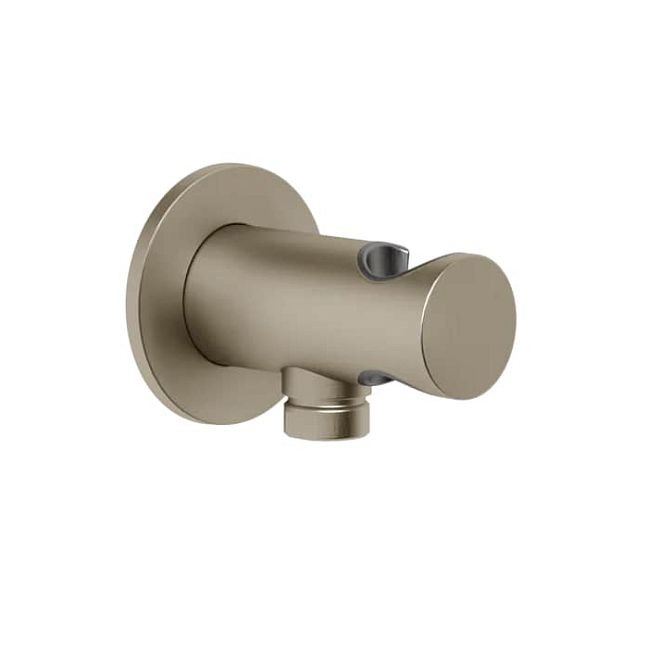 Gessi Ingranaggio Держатель для душевой лейки с выводом воды, цвет:Finox Brushed Nickel