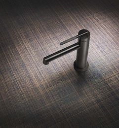 Смеситель для раковины Gessi Ingranaggio с донным клапаном, цвет Black Metal Brushed PVD (черный матовый). купить в Москве: интернет-магазин StudioArdo