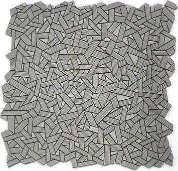 Микромозаика Sergio Savino Fasce Rigate 30x30 Grigio Medio