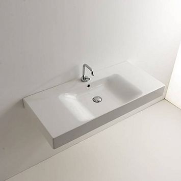 Раковина KERASAN CENTO 100х45 с 1отв под смеситель, белая