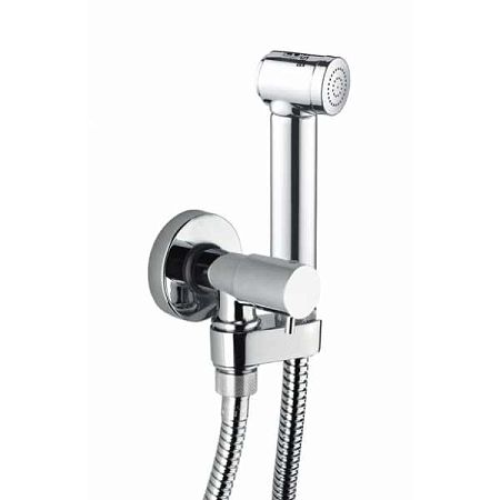 BOSSINI (ALEXA BRASS) Гигиенический душ с клапаном подачи, запорным вентилем, шланговым подсоединением и держателем, хром (030)