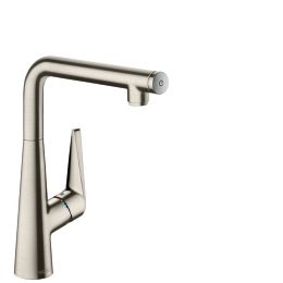 Смеситель для кухни Hansgrohe Talis M51 на 1 отв, поворотный излив: 18.5см с вытяжным душем, 2jet, h:15.2см, цвет: нержавейка купить в Москве: интернет-магазин StudioArdo