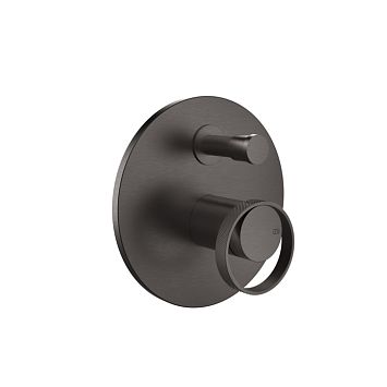 Gessi Anello Встраиваемый однорычажный смеситель на 2 выхода с перекл. (внешние части), Black Metal Brushed PVD