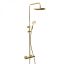 Gessi Minimalistic Shower Душевая стойка с термостатическим смесителем, верхним душем 250 мм., ручным душем и шлангом 1500 мм, Gold PVD
