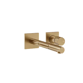 Gessi Incastri Смеситель для раковины, настенный монтаж, излив L-197мм, без донного клапан, внешняя часть, цвет 726 Warm Bronze Brushed PVD