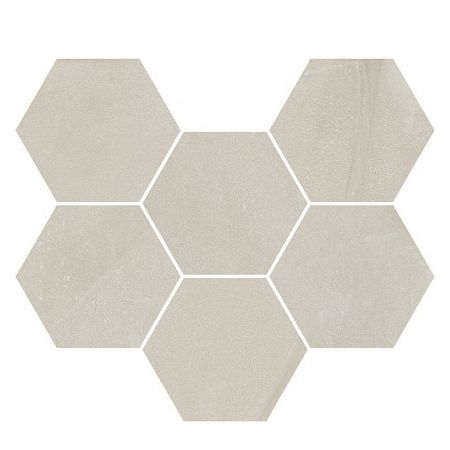 Мозаика  Italon Continuum Pure Mosaico Hexagon  25x29