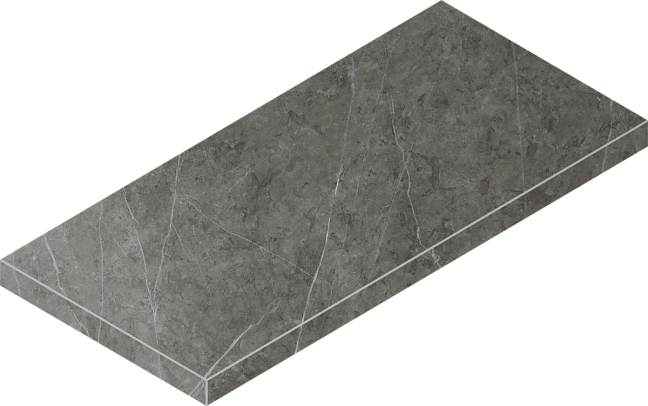 Italon Керамогранитная ступень Charme Evo Scalino Ang. SX Antracite 33x60 Nat